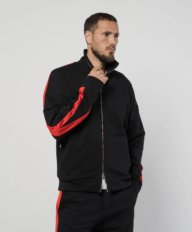 Alexander McQueen Black sports jacket with logo embroidery