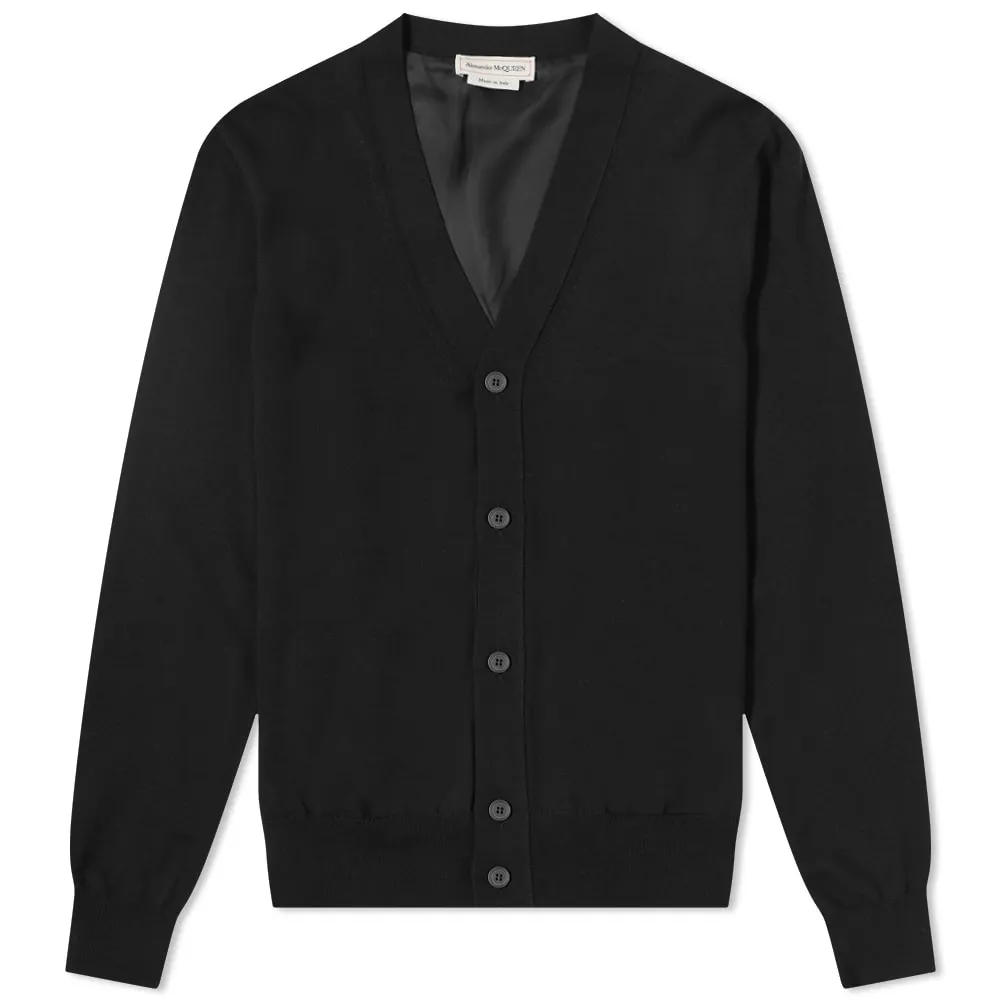 Alexander McQueen Graffiti Logo Back Intarsia Cardigan