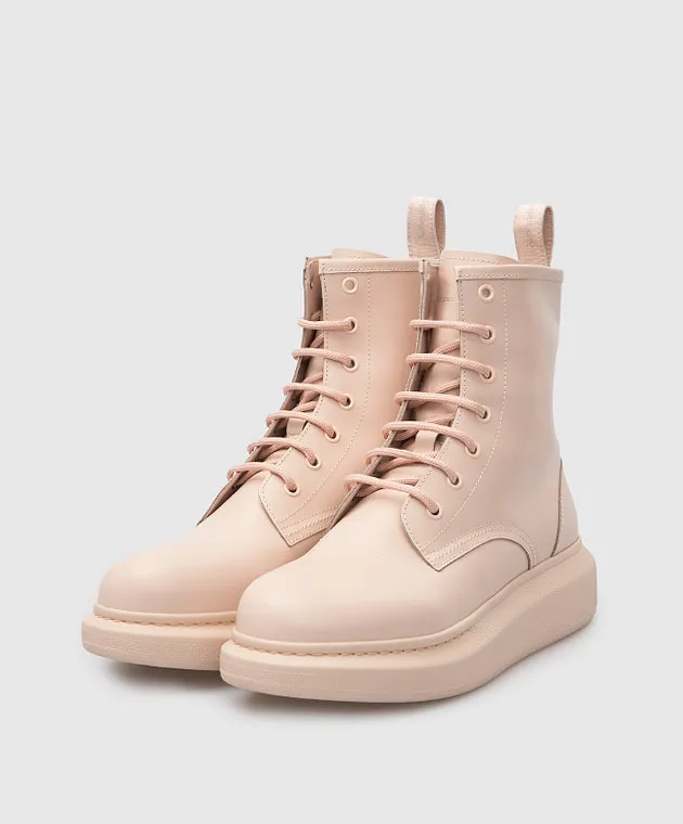 Alexander McQueen Powder Leather Boots