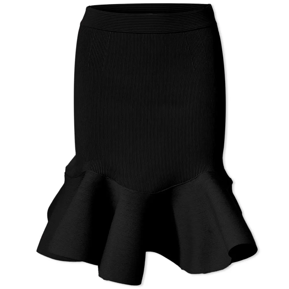 Alexander McQueen Ruffle Rib Mini Skirt