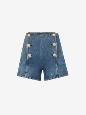 Balmain Shorts Denim Botones