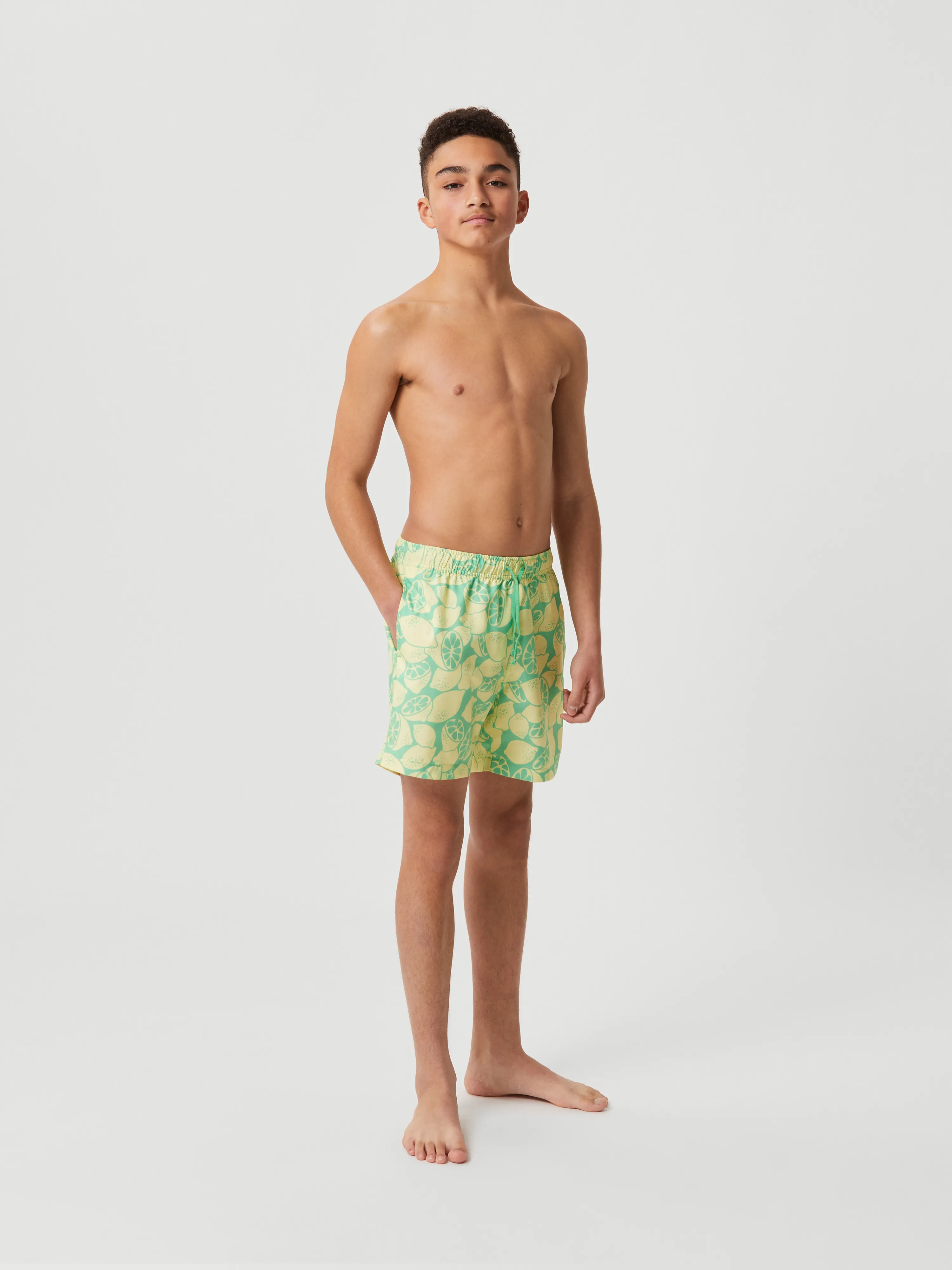 Borg Print Swim Shorts