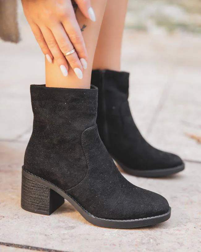 Botines de mujer negros con tacón - June
