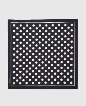 Dolce&Gabbana Black pea scarf with logo
