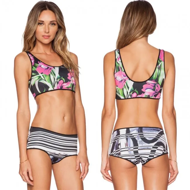  Geological Texture Print Bikini Unique Nice Swimsuit Bathing Suits Swimwear