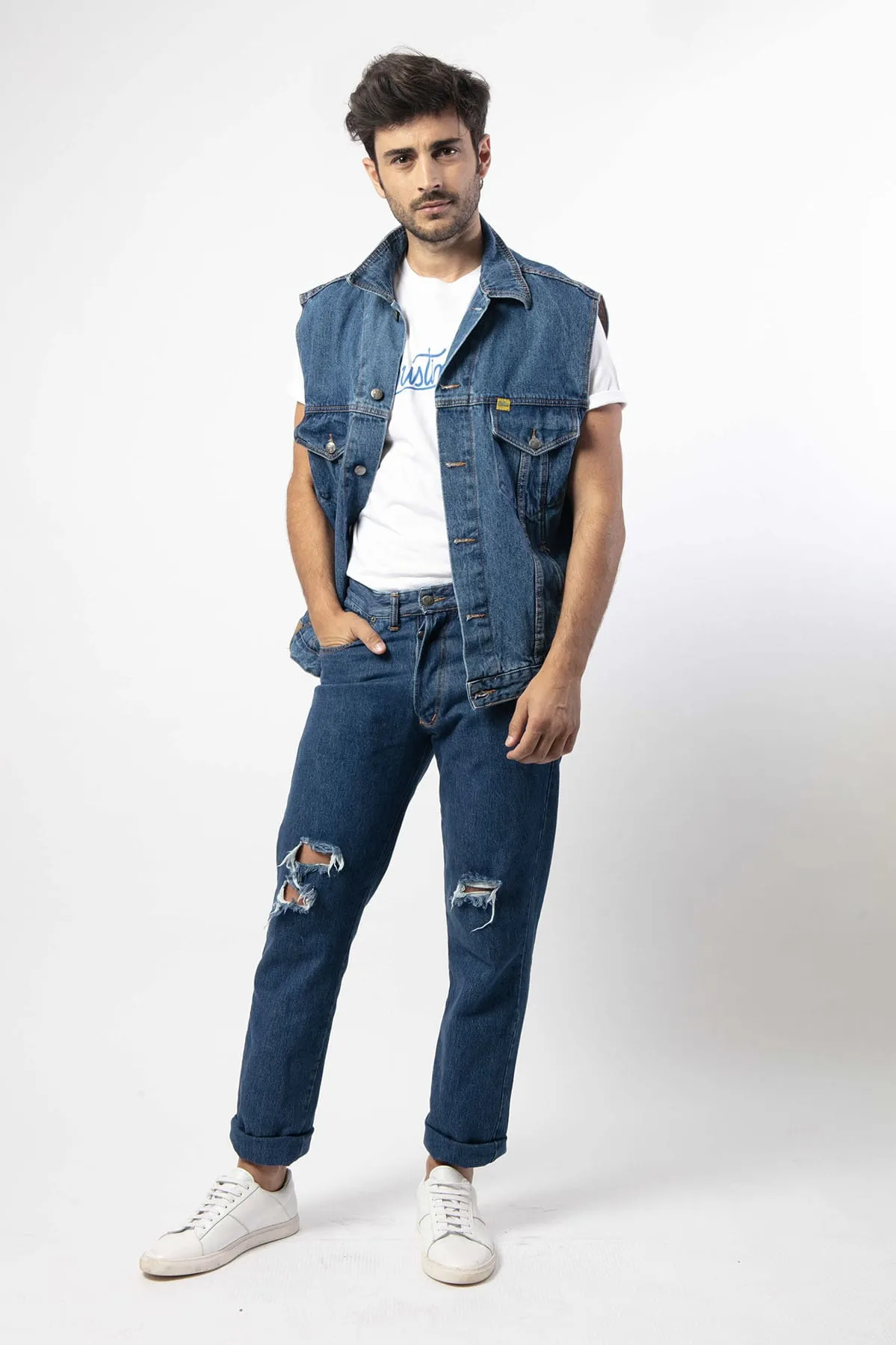 Pantalones Vaqueros Rotos para Hombre