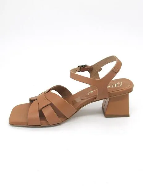 Sandalias tacón bajo Oh! My Sandals color camel