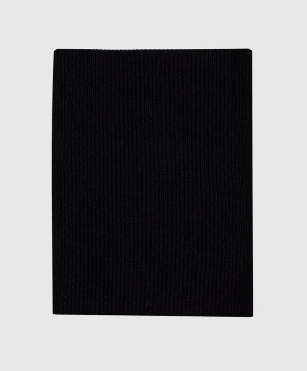 Solotre Black woolen scarf