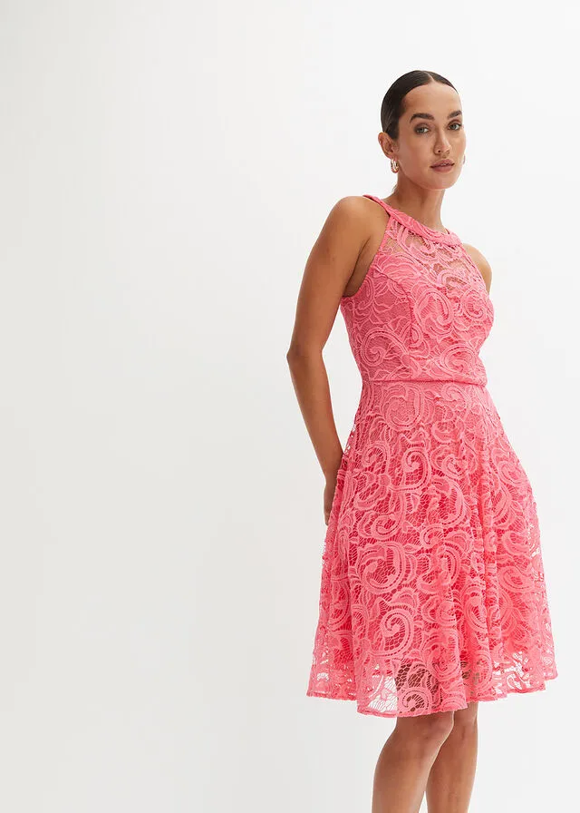 Vestido rosa caliente