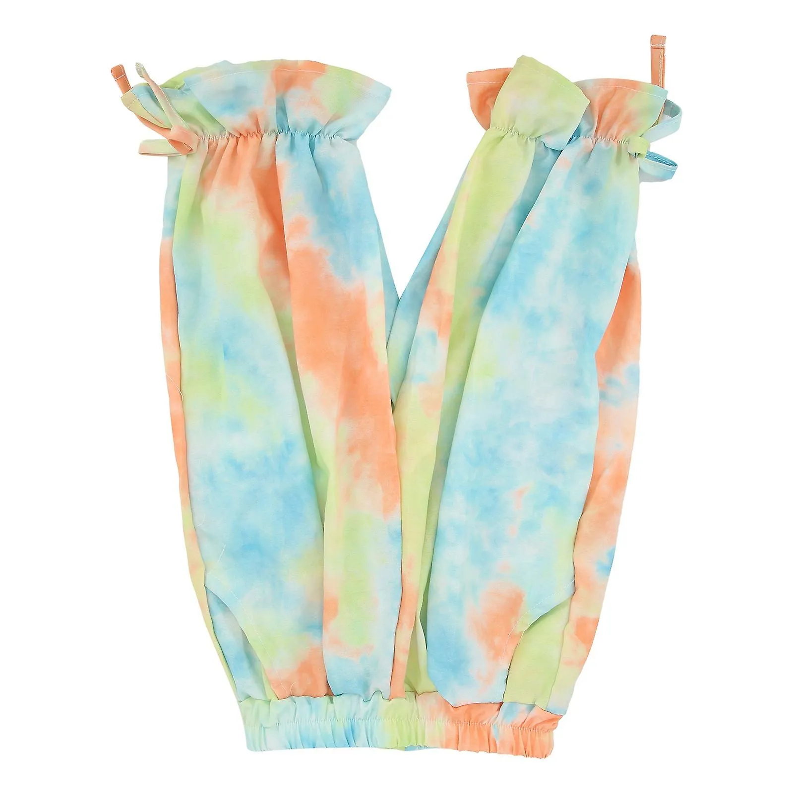 Yellow Tie Dye Kids Joggers Pants | Comfortable & Fashionable Loose Sweatpants | Size 130cm