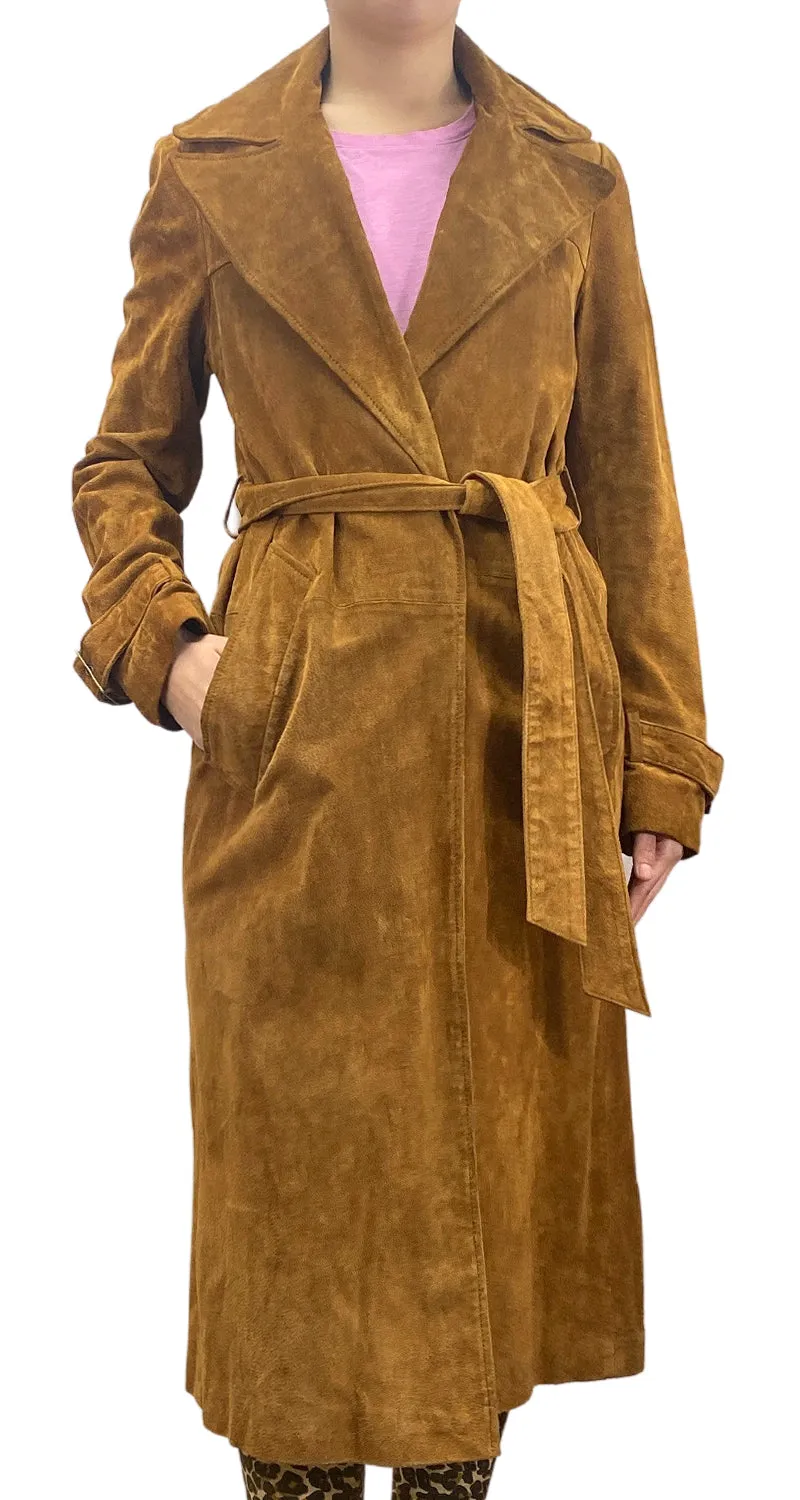ZARA Abrigo Cuero Camel